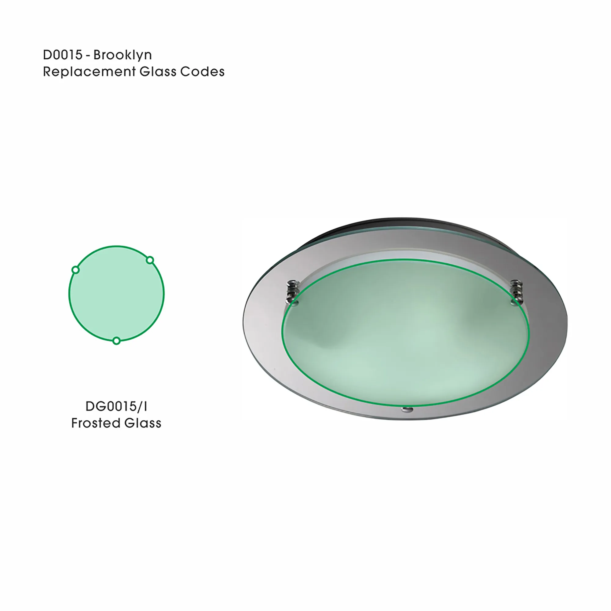 DG0015/I  Brooklyn Frosted Inner Glass For D0015